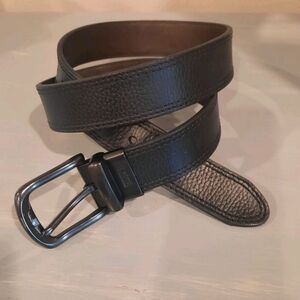 Belt Mens Black Leather Levis 34-36 Med Black Buckle Casual